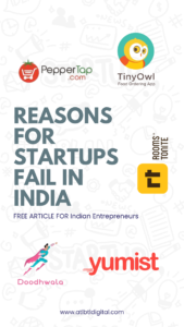 Reasons for Startups Fail in India